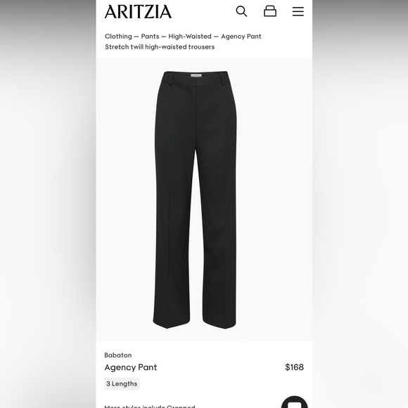 Aritzia Agency Pants (Black) - Picture 2 of 4
